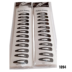 NE1094 - Presilha de cabelo tic tac cartela 12 presilhas - atacado 12 kits 1094 – Pacote com 12 unidades (Atacado)