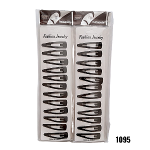 NE1095 - Presilha de cabelo tic tac cartela 12 presilhas - atacado 12 kits 1095 – Pacote com 12 unidades (Atacado)