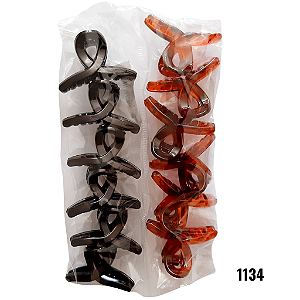 NE1134 - Presilha de cabelo 12 pcs por kit/ 4,5cm atacado 1134 – Pacote com 12 unidades (Atacado)