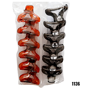NE1136 - Presilha de cabelo 12 pcs por kit/ 4,5cm atacado 1136 – Pacote com 12 unidades (Atacado)