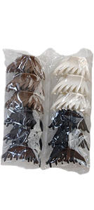 NE10039 - 10039 piranha de cabelo plástico+ ferro, 7 cm – Pacote com 12 unidades (Atacado)