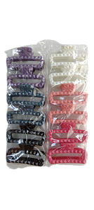 NE10037 - 10037 piranha de cabelo plástico+ ferro, 7 cm – Pacote com 12 unidades (Atacado)