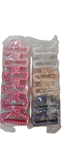 NE10036 - 10036 piranha de cabelo plástico+ ferro, 7 cm – Pacote com 12 unidades (Atacado)