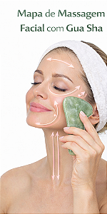 Massageador Facial Gua Sha Pedra Jade – Skincare e Relaxamento - atacado caixa fechada