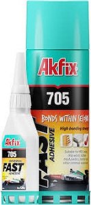 Kit MDF Fast Akfix - Adesivo Instantâneo 120 g + Spray Ativador 400 ml