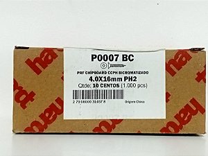 Parafuso Chipboard Bicromatizado 4,0x16mm Hardt