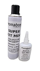 KIT MDF PROMABOND ATIVADOR 450ml + adesivo instantaneo 100g