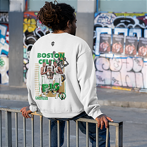 Moletom gola careca Celtics