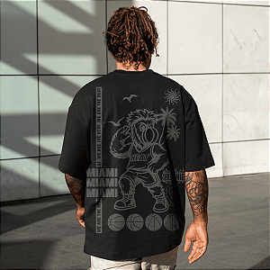 Camiseta Oversized Miami Heat All Black