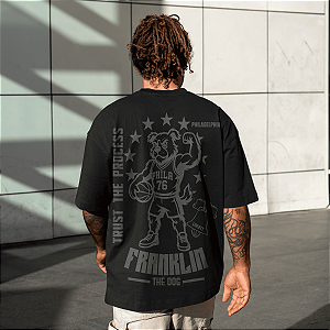 Camiseta Oversized Philadelphia 76ers All Black