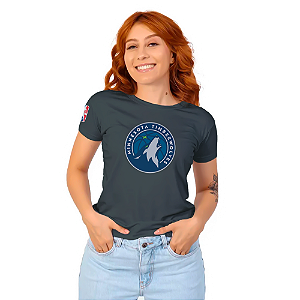 Camiseta Baby Look Minnesota Timberwolves