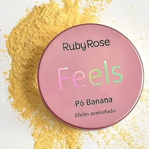 Pó de Banana Ruby Rose Efeito Aveludado Feels - 14g