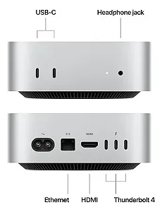 Apple Mac Mini Apple M4 / Memória 16GB / SSD 256GB MU9D3LL/A