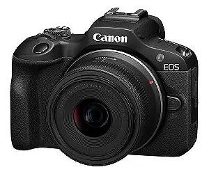 Câmera Canon Eos R100 24.1MP Wi-Fi/Bluetooth com Lente RF-s 18-45 MM Is STM - Preta