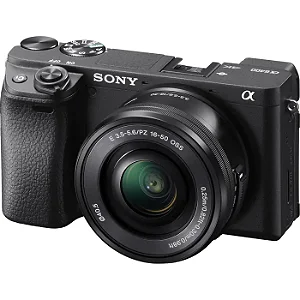 Câmera Sony Alpha A6400 ILCE-6400K 24.2MP 4K com Lente e-Mount 16-50MM Oss II - Preta