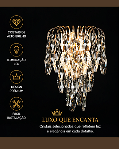 Arandela Rainha de Cristal