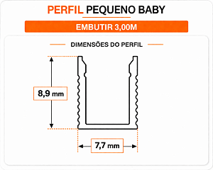 Perfil Pequeno Baby Sobrepor 3,00M