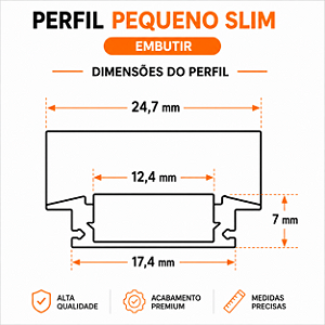 PERFIL PEQUENO SLIM – SOBREPOR