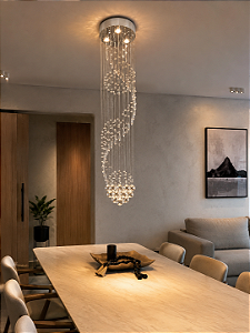 Lustre Cristal 3 Luzes