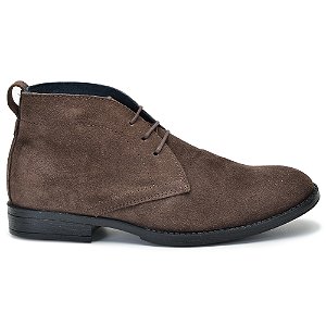 Coturno Masculino de Couro Camurça Macio Cano Curto XE 2000 Brete Boots