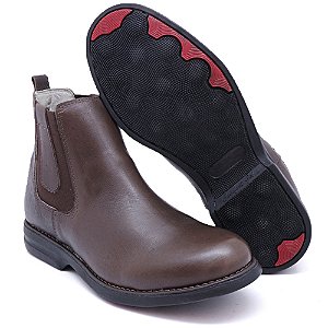 Botina Chelsea Masculina de Couro Legítimo Pra Roça RE 1500 Brete Boots