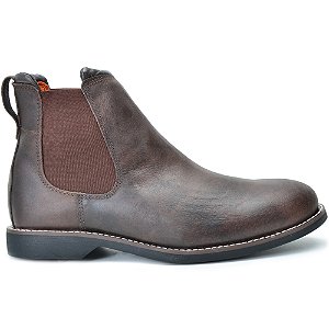 Botina Chelsea Masculina de Couro Legítimo Pra Roça DI 2000 Brete Boots