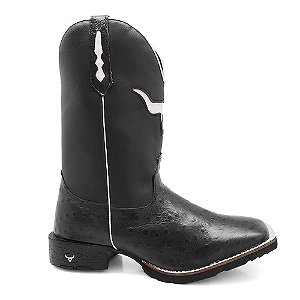 Bota Texana Cano Longo Country Cara de Boi Brete Boots Rodeio Roça