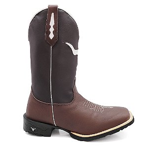 Bota Texana Cano Longo Country Cara de Boi Brete Boots Rodeio Roça