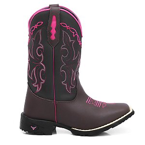 Bota Texana Cano Longo Feminina Cara de Boi Country Brete Boots