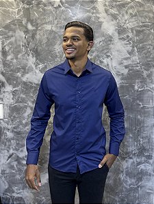 CAMISA SOCIAL ML JP AZUL MARINHO