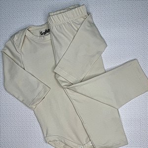 Conjunto body bebê unissex