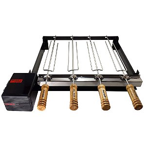 Grill Giratório Pintura Eletrostática – Kit 520 Baixo 4 Espetos
