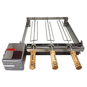 Grill Giratório Inox – Kit 420 Baixo 3 Espetos