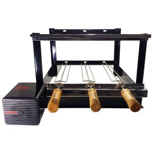 Grill Giratório Pintura Eletrostática – Kit 420 Alto 3 Espetos