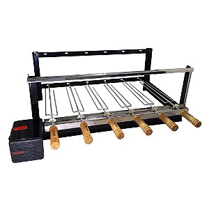 Grill Giratório Pintura Eletrostática – Kit 740 Alto 6 Espetos