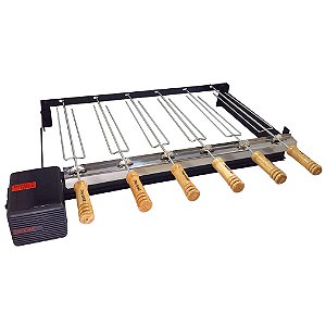 Grill Giratório Pintura Eletrostática – Kit 740 Baixo 6 Espetos