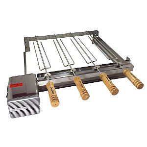 Grill Giratório Inox – Kit 520 Baixo 4 Espetos