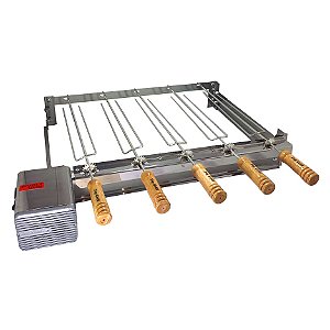 Grill Giratório Inox – Kit 620 Baixo 5 Espetos