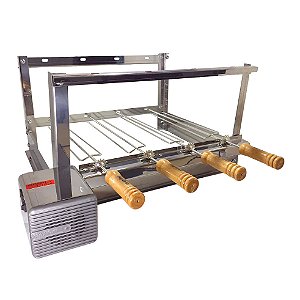Grill Giratório Inox – Kit 520 Alto 4 Espetos