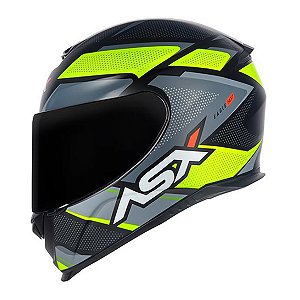 Capacete Asx Eagle Fast Brilho Preto/ Verde/ Grafite 58