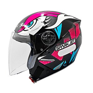 Capacete Spark Jet Dragon PTO/ROSA 56