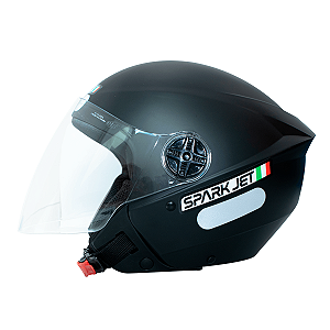 Capacete Spark Jet Solid Preto Fosco