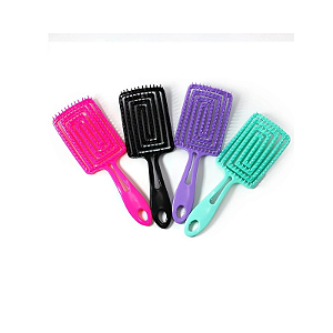 Kit 10 Escova para Cabelo Flex Quadrada