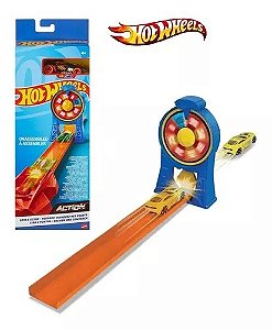Pista Hot Wheels Girar e Marcar com Carrinho