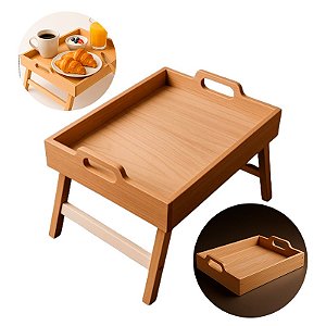Bandeja MDF Pés dobrável Café da Manhã 45x30cm