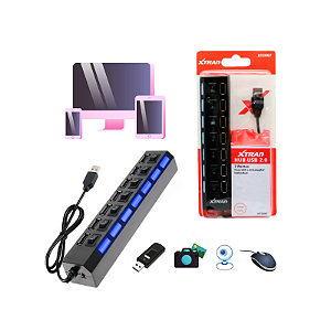 Hub Usb 7 Portas 2.0 Aumenta Portas Usb Xtrad