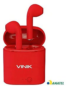Fone de Ouvido Sem Fio Easy W1 +Tws Vermelho