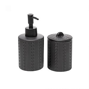 Conjunto para Banheiro 2 Pçs Lyor Preto