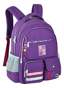 Mochila Escolar Infantil Luluca Roxa