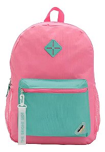 Mochila Escolar Clio Azul e Rosa